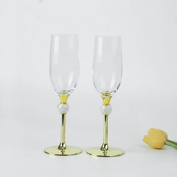 

Gift Box Set Crystal Wedding Toasting Champagne Flutes Glasses Drink Cup Party Marriage Wine Decoration Cups For Wedding Party