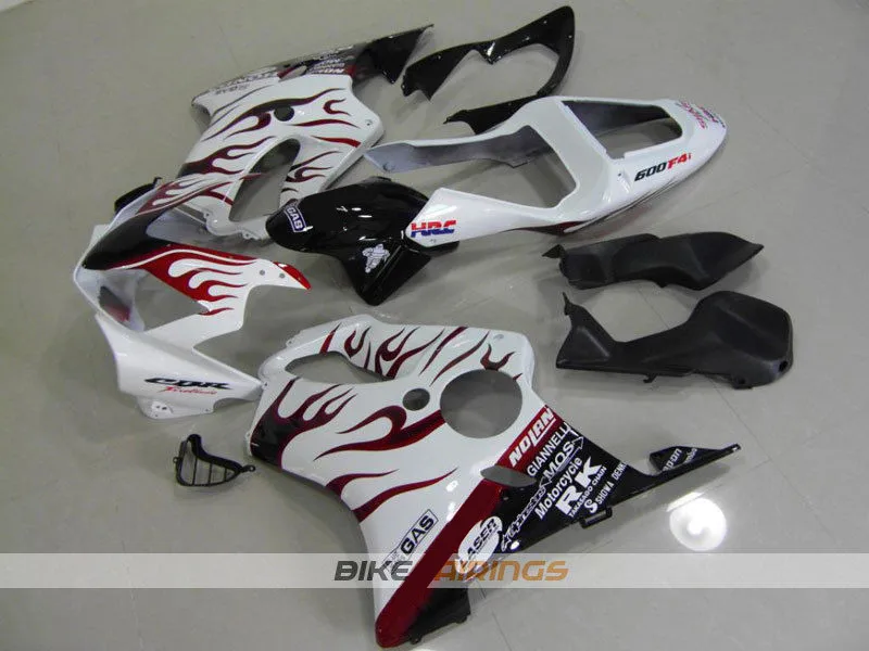 

Injection Mold New ABS Fairings Kit Fit for HONDA CBR 600 F4i FS 01 02 03 CBR600 2001 2002 2003 body set white Wine red
