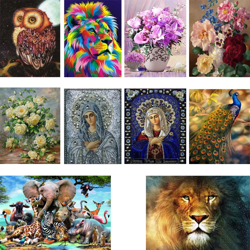 

5D diamond painting living room bedroom home decor multi-style pattern wall sticker mosaic Virgin Jesus Christianity diamond pai