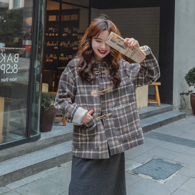 

Photo Shoot Fashion New Style Loose-Fit Western Style Korean-style Online Celebrity Tops Women's Autumn And Winter New Style Lam