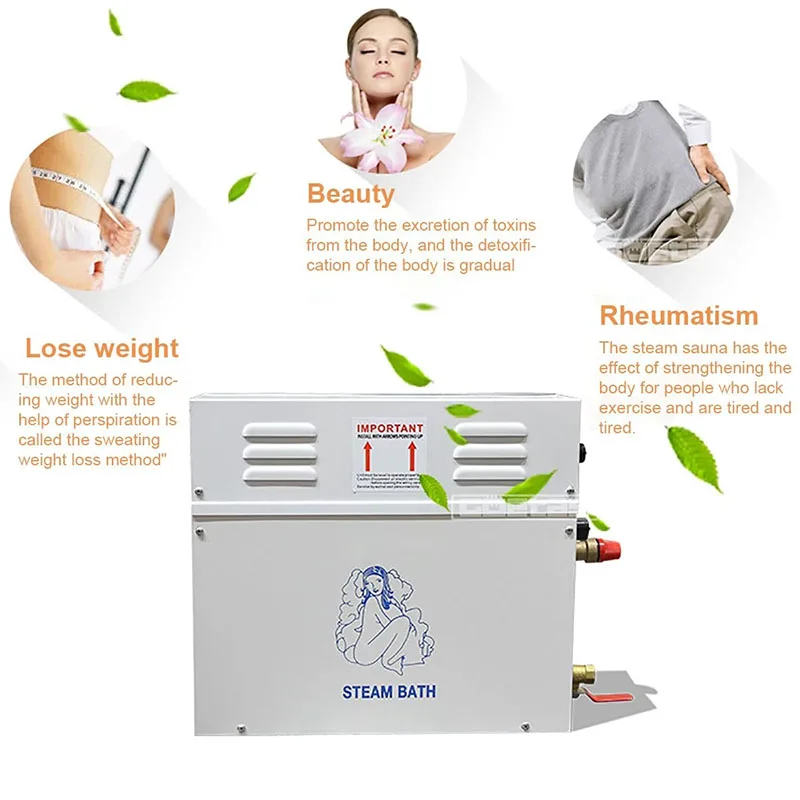 3KW/4.5KW Steam Generator Sauna Steam Bath Machine For Home Sauna Room SPA Fumigation Machine 220V With Digital Controller 5