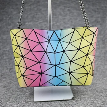 

5*8 Diamond Lightning Irregular Diamond Luminous Female Shoulder Bag Fashion Colorful Chain Crossbody Bag