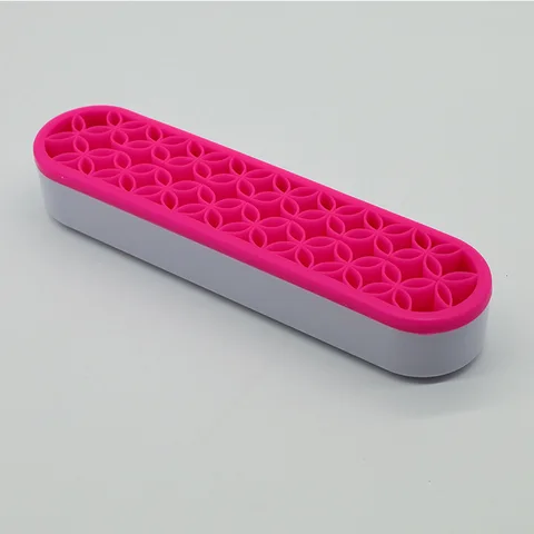 Makeup Brush Holder Nail Pen Holder Display Stand Rack Brush Storage Case Silicone Organizer Drying Shelf For Makeup Brush