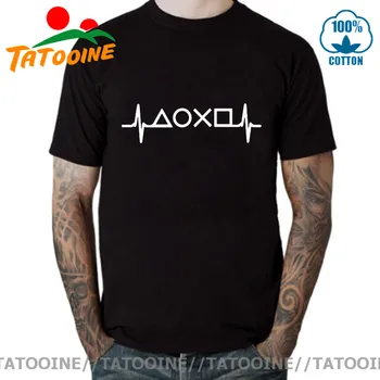 

Tatooine PS Game Heartbeat T shirts Trendy Xbox Game Play Station T-shirt Streetwear TShirt PS1 PS2 PS3 PS4 PS5 Gamer gift Shirt