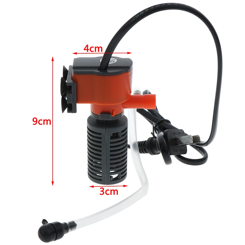 Mini 3 in 1 Multi-function Aquarium Purifier Water High Quality Fish Tank Filter 3W AC220-240V 50Hz US Plug