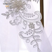 TOPQUEEN WSL03 1,6 м длинная вуаль кружевная повязка на голову свадебная вуаль цветы шиньон невесты вуаль головные уборы Свадебные аксессуары для волос