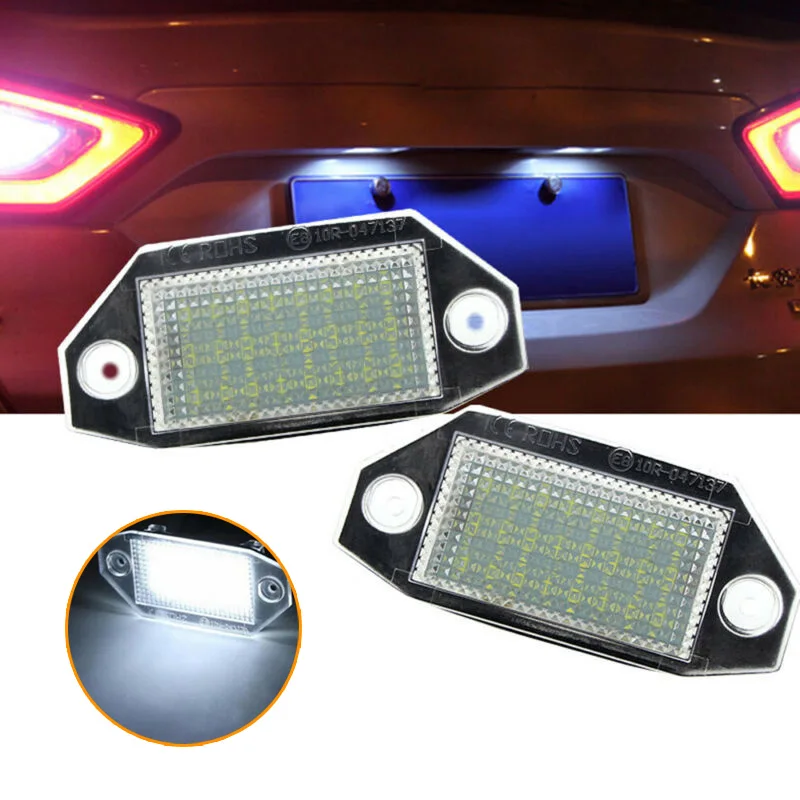 Phare de queue de voiture pour Ford Mondeo MK3 | 2 pièces, blanc, numéro de voiture, plaque dimmatriculation, feu de queue de voiture, pour Ford Mondeo MK3 2000-07 X2