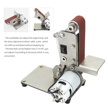 

40~90W Folding Belt Sander Multi-function Belt Type Sand Belt Machine Mini Electric Grinder Small Grinding Wheel Machine EU plug