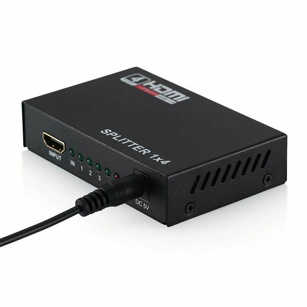 Full HD HDMI Сплиттер 4 порта концентратор ретранслятор усилитель v1.4 1080p 1 в 4 Выход надежно распределить HDMI