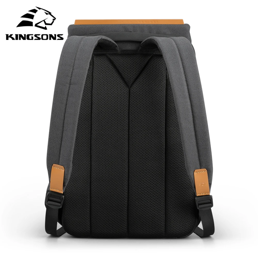 Kingsons 180 Degree Open Type-A USB Charging 15.6 inch Backpack for Men Teenage Boys mens backpack,teenager backpack