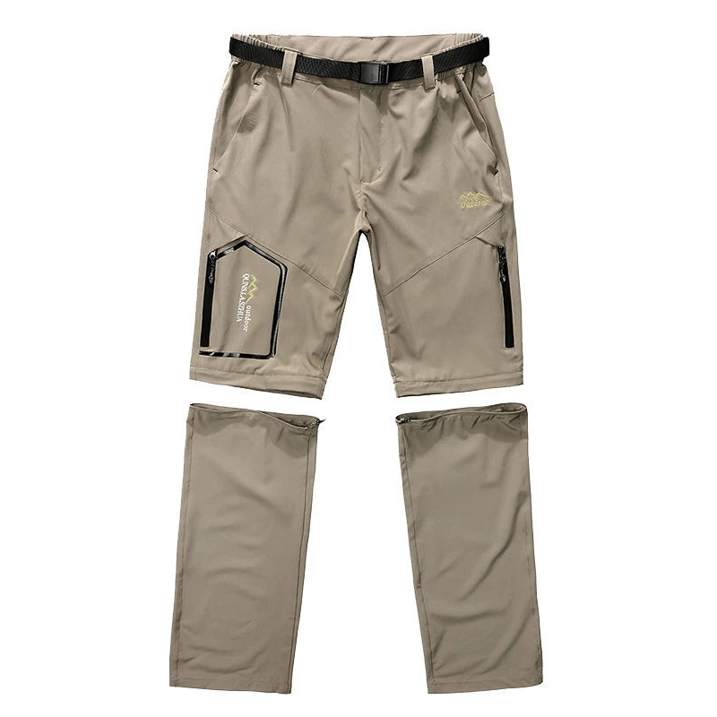 Men's Outdoor Waterproof Breathable Hiking Camping Fishing Climbing Detachable Assault Pants Plus Size 6XL Trousers Summer hiking pants