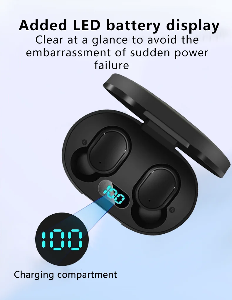 A6L TWS беспроводные наушники для Redmi Airdots светодиодный дисплей Bluetooth V5.0 гарнитуры для iPhone huawei samsung pk A6S TWS