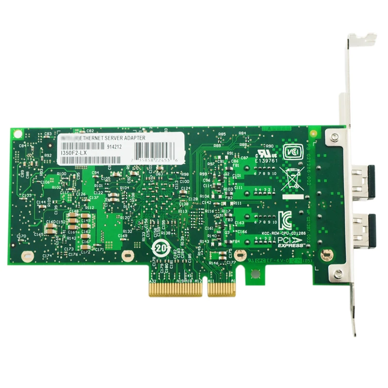 Двухпортовый LC одномодовый волоконный Gigabit Ethernet сервер адаптер NIC LAN I350F2-LX