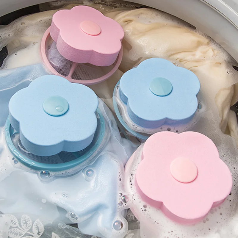 Фильтр-мешок для стиральной машины плавающий цветок Форма Прачечная мяч плавающий стиль ворс Ловец волос грязеуловитель стиральная машина