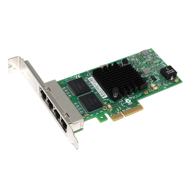Гигабитный сетевой карты I350 T4 E1G44HT для Intel 82580 PCI Express адаптер переменного тока