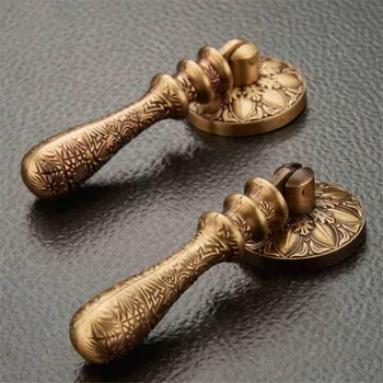 

Antique Copper Handle European Cabinet Wardrobe Door Drawer Classical Vintage Pulls And Knobs furniture Handle