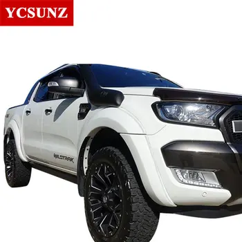 

6 inch White Fender Flares Expansion Arches Mudguards For Ford Ranger 2016 2017 2018 T7 Wildtrak Double Cabin