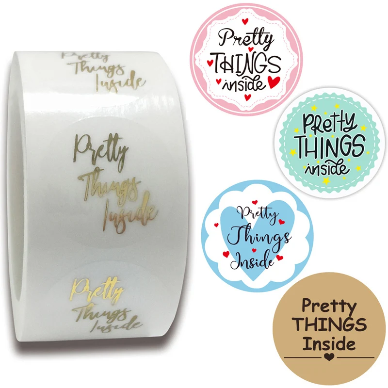 Pretty Things внутренние стикеры 1 ''круглая Золотая фольга Синий Зеленый Розовый