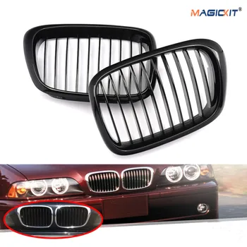 

MagicKit Dropshipping Front Kidney Gloss Black Grilles For BMW E39 97-03 5-series 525 530 535 M5