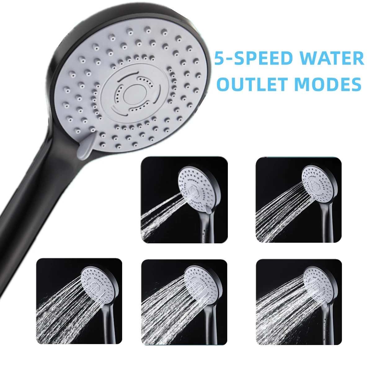 Bathroom Shower Adjustable Jetting Head Water Saving Handheld 5 Modes SPA Bath Accessorie | Строительство и ремонт