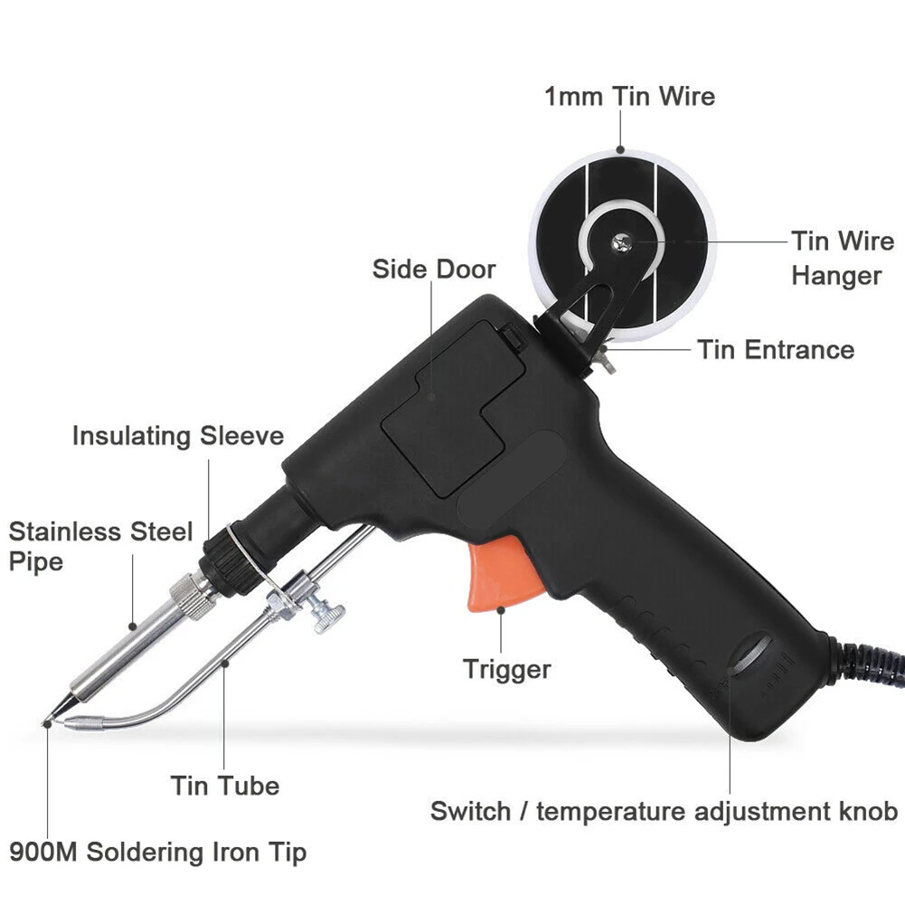 

80W Heating Soldering Gun Kit Adjust Temperature Auto Send Tin Welding Tools Set