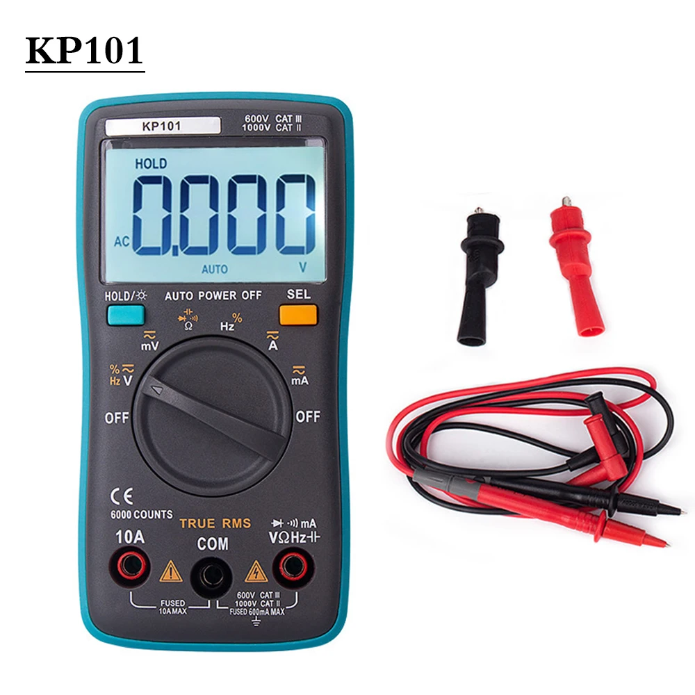 

KP101 Mini Professional Digital Multimeter Digital Diode measurement 10nF ~ 10mF Capacitor Capacitance Meters Tester Esr Meter