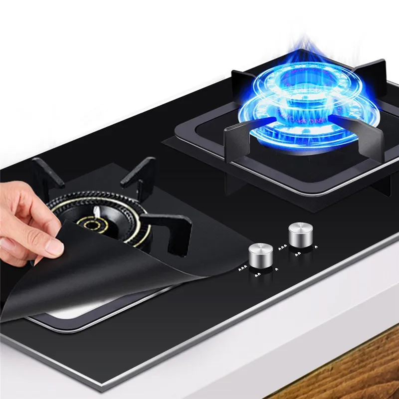 Тефлоновые газовые протекторы для плиты 1 шт. многоразовые крышка горелка коврик