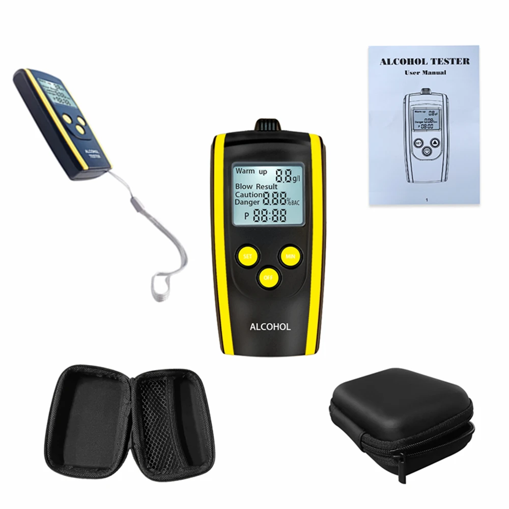 Portable Digital Breath Alcohol Tester Special Alcohol Tester Breath Drink Driving Analyzer LCD Screen Wine alcohol tester breath alcohol tester