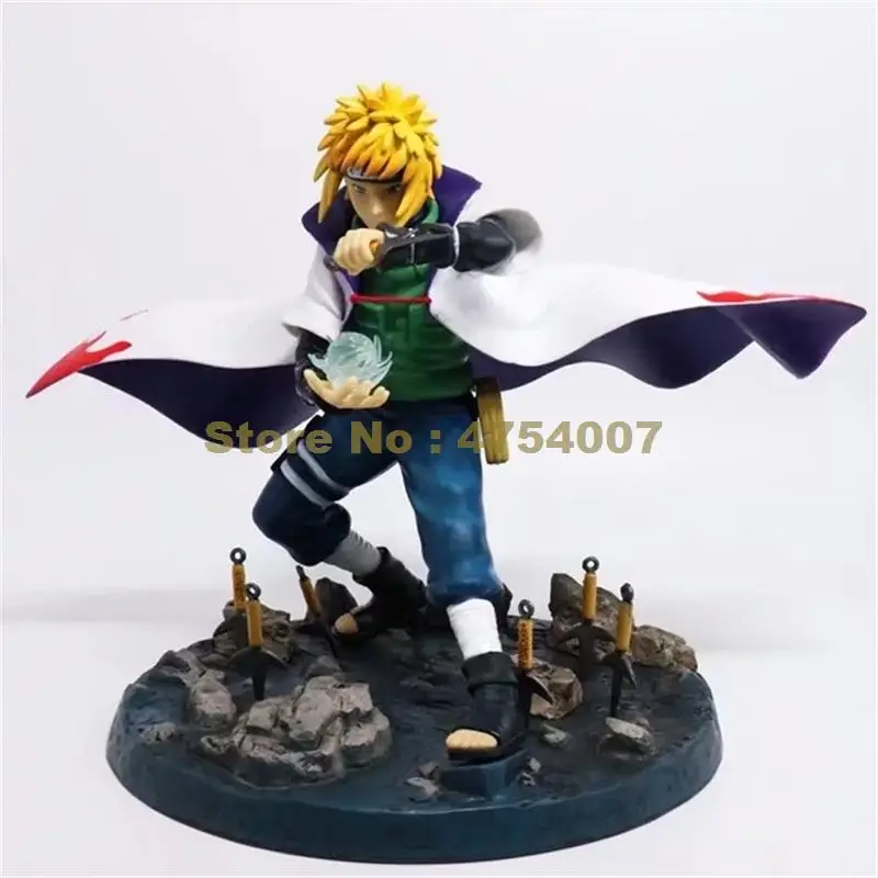 Аниме naruto namikaze minato yondaime hokage rasengan ПВХ фигурка Коллекционная модель 25 см