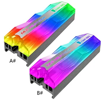 

NoEnName_Null ARGB Magic Color Colorful Light Heat Sink SATA NVMe NGFF 2280 M.2 SSD Cooler Kit