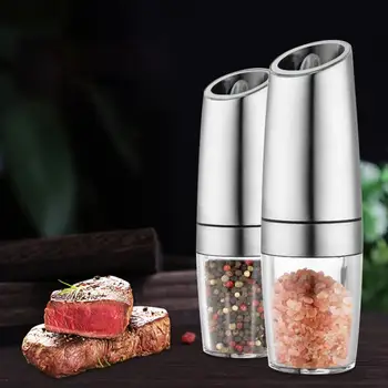 

2pcs/Set Salt And Pepper Mills Spice Grinder Electric Pepper Grinder Molinillo Pimienta Pepper Mill Kitchen Accessories