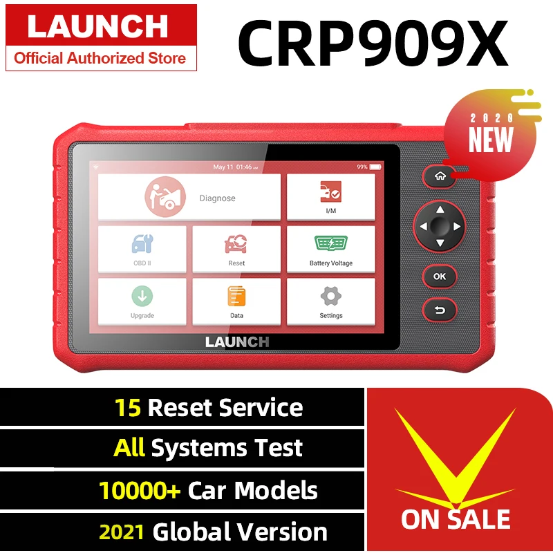Новый LAUNCH X431 CRP909X OBD2 автомобильный сканер диагностический инструмент