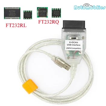 

OBD2 For BMW INPA K+CAN With Switch FTDI FT232RL FT232RQ Chip OBD2 Cable Diagnostic INPA K+DCAN Support K Line for BMW