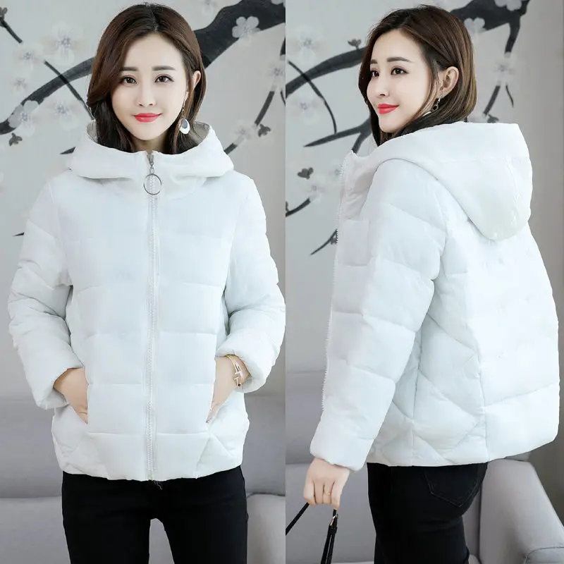 Plus Size 6XL Short Winter Jacket Women Parkas Mujer Hooded Cotton Padded Women Jackets Ladies Coats Warm Parka Femme C5906