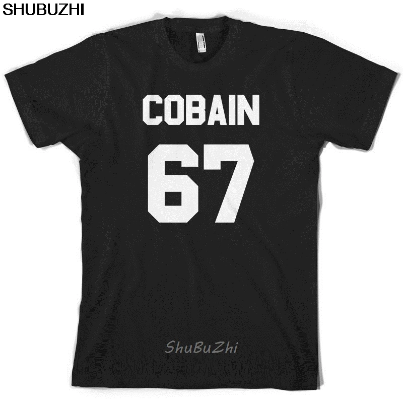 Мужская футболка Cobain 67 уникальная хлопковая с коротким рукавом и круглым вырезом