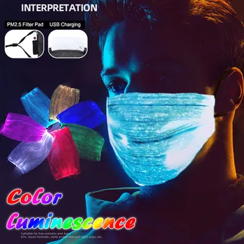 

Usb Rechargeable Led Luminous Party Bar Halloween Night Running S Fashion Colourful Cotton Light Large Stock And Send Fast