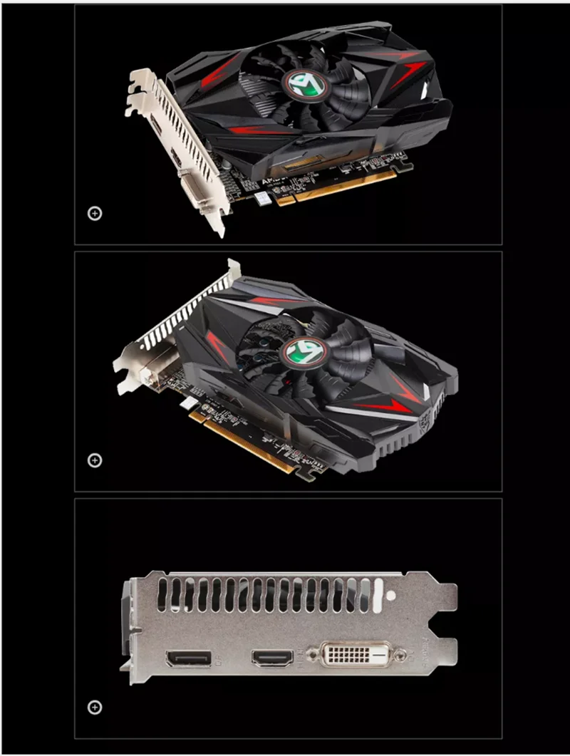 MAXSUN Full New AMD GPU Radeon RX 550 Transformers 4G GDDR5 14nm Computer PC Gaming Video DP+DVI 128Bit Graphics Card graphics cards computer