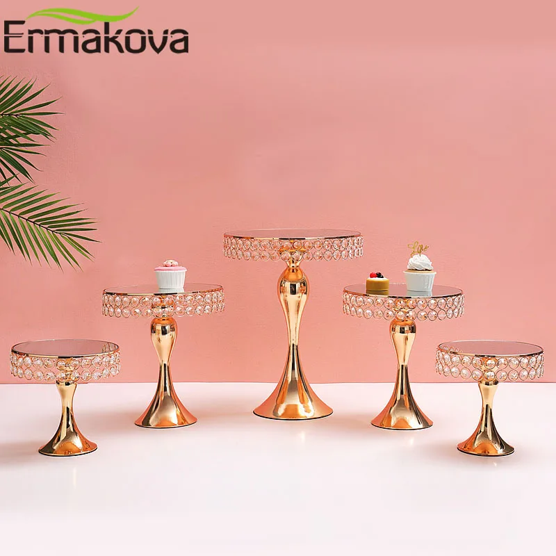 ERMAKOVA 3/5 шт. Хрустальная подставка для торта круглая кексов и десертов украшения