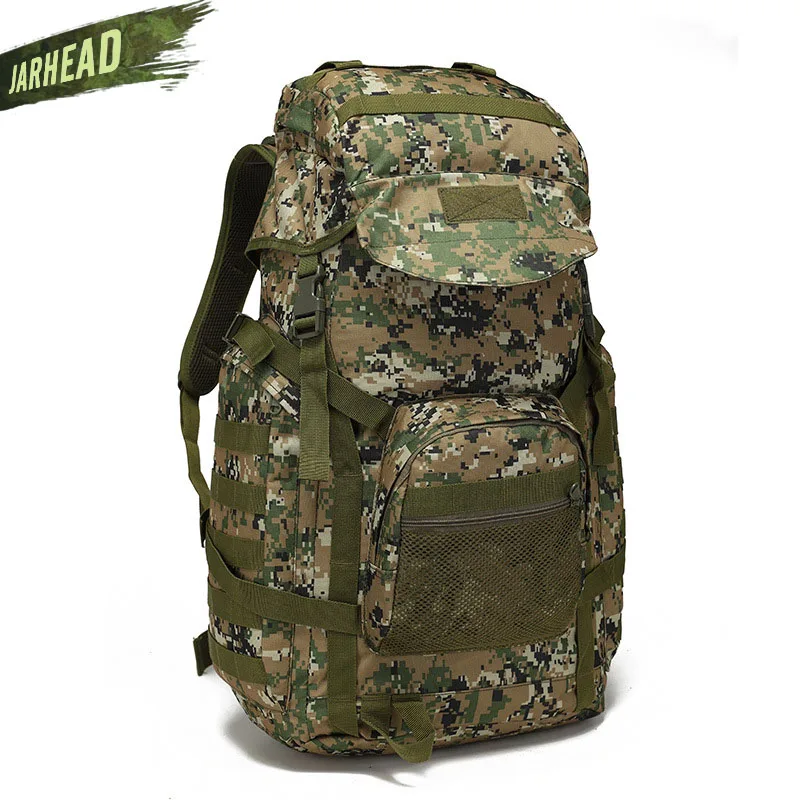 Army Military Rucksack Hiking Camping Bag Combat Cadet Backpack Travel 60L BTP 