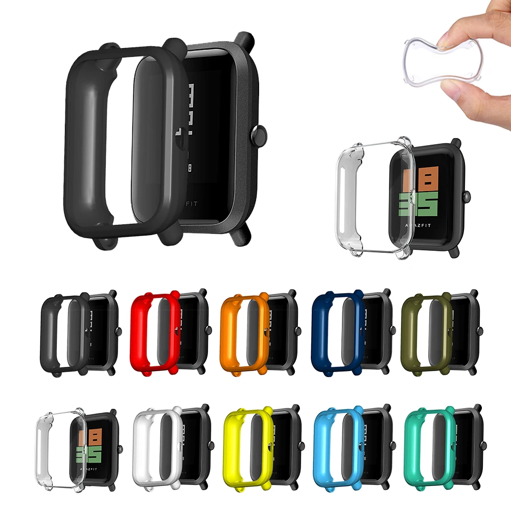 4in1 Smartwatch Accessories For Xiaomi Huami Amazfit Bip Strap Stainless Steel Bracelet Magnet With Plating Case Protector Film