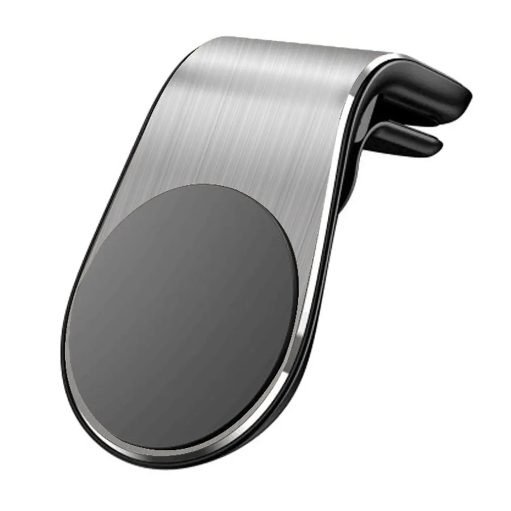 Металлический магнитный автомобильный держатель для телефона, миниатюрное вентиляционное отверстие, крепление на магните, подставка для мобильного телефона iPhone XS Max, смартфоны Xiaomi в автомобиле - Цвет: Silver