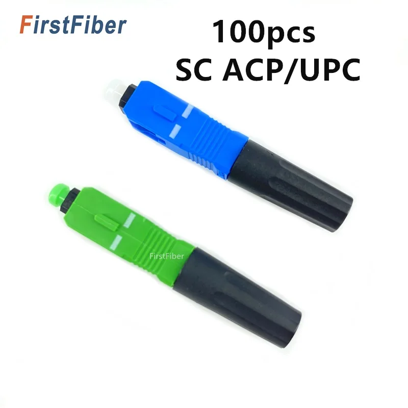 100pcs-FTTH-SC-APC-Fast-connector-50pcs-single-mode-fiber-optic-SC-UPC ...