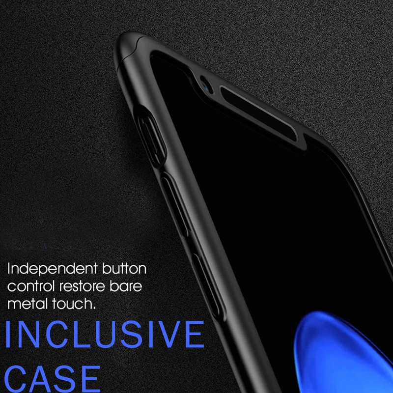 360 Полное покрытие защитный чехол для телефона для iPhone 11 pro XR X XS Max противоударный чехол для iPhone 6 6S 7 8 plus со стеклом чехол-сумка