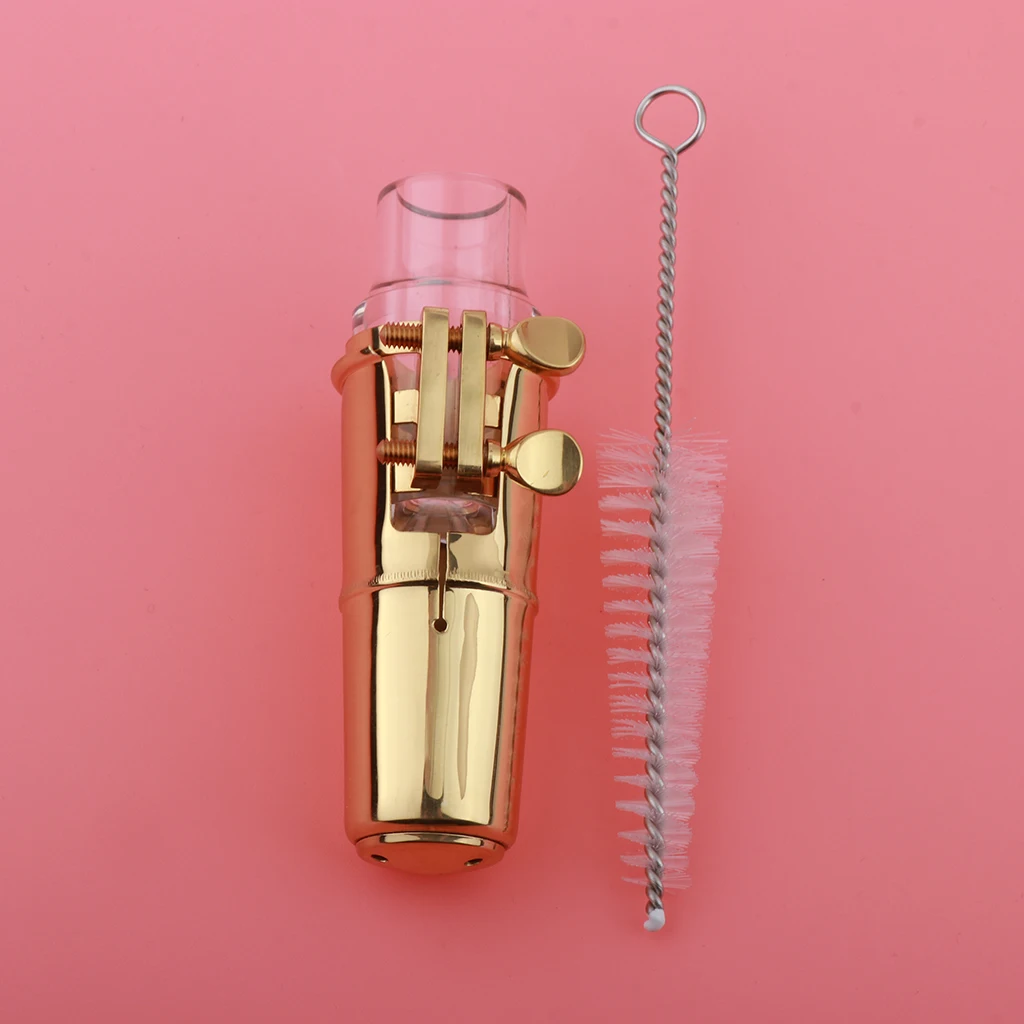 

Crystal Sax Mouthpiece with Metal Ligature Cap Cleaner for Alto Saxophone Parts