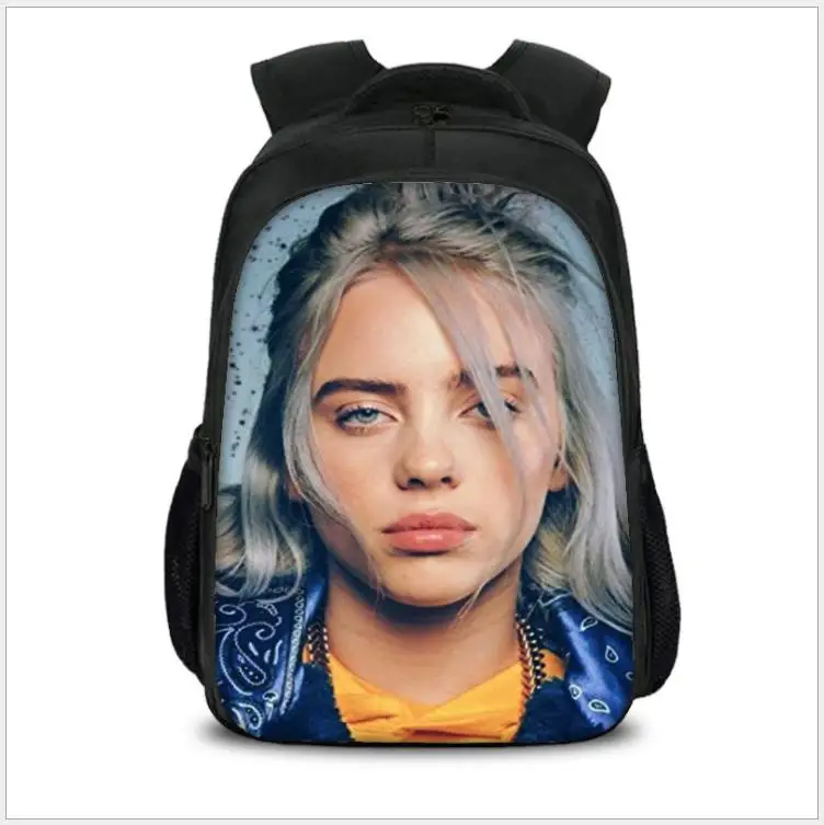 as pictures Billie Eilish рюкзак для школы 16 дюймов Детские рюкзаки Детский рюкзак для девочек и мальчиков Mochila Escolar - Цвет: as pictures