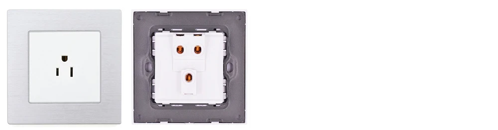 Atlectric розетки питания США Япония ЯПОНСКИЙ СТАНДАРТ НАСТЕННЫЕ Розетки алюминиевая панель розетки электрическая вилка 86 мм * 86 мм