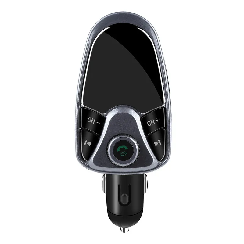 Bluetooth автомобильное зарядное устройство для телефона Dual USB Автомобильное зарядное устройство для телефона 2.1A с светодиодный дисплей Поддержка FM TF зарядное устройство для телефона IPhone Xiao Mi