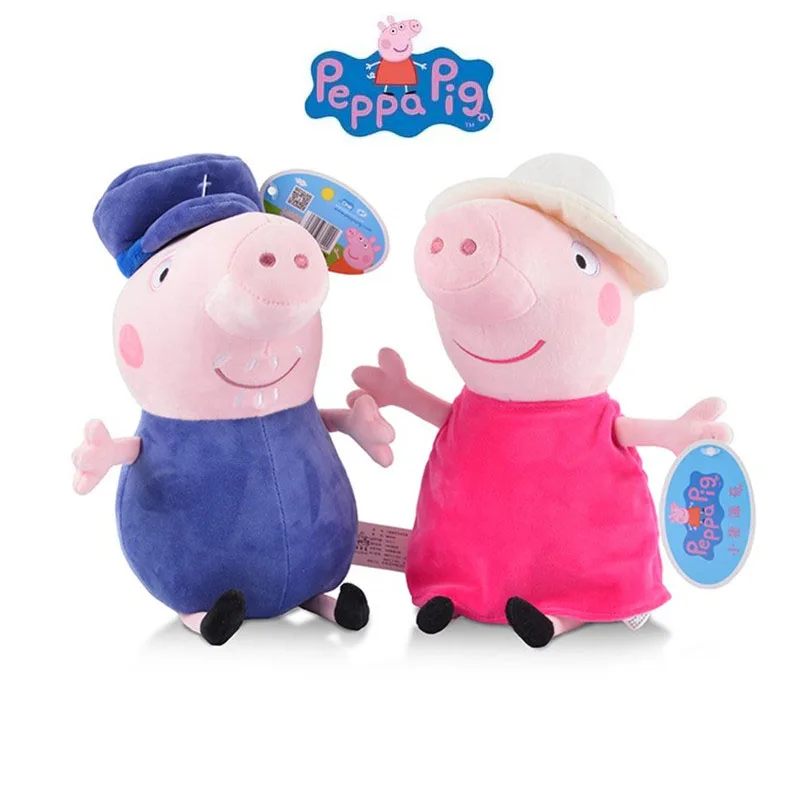 

30cm 12'' Genuine Peppa Pig Doll Grandpa Grandma Peppa George Plush Toy Kids Birthday Christmas Gift Hot Sale
