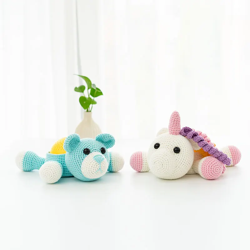 

BUBI handmade wool DIY Crocheted music sleep lamp doll Baby will like it