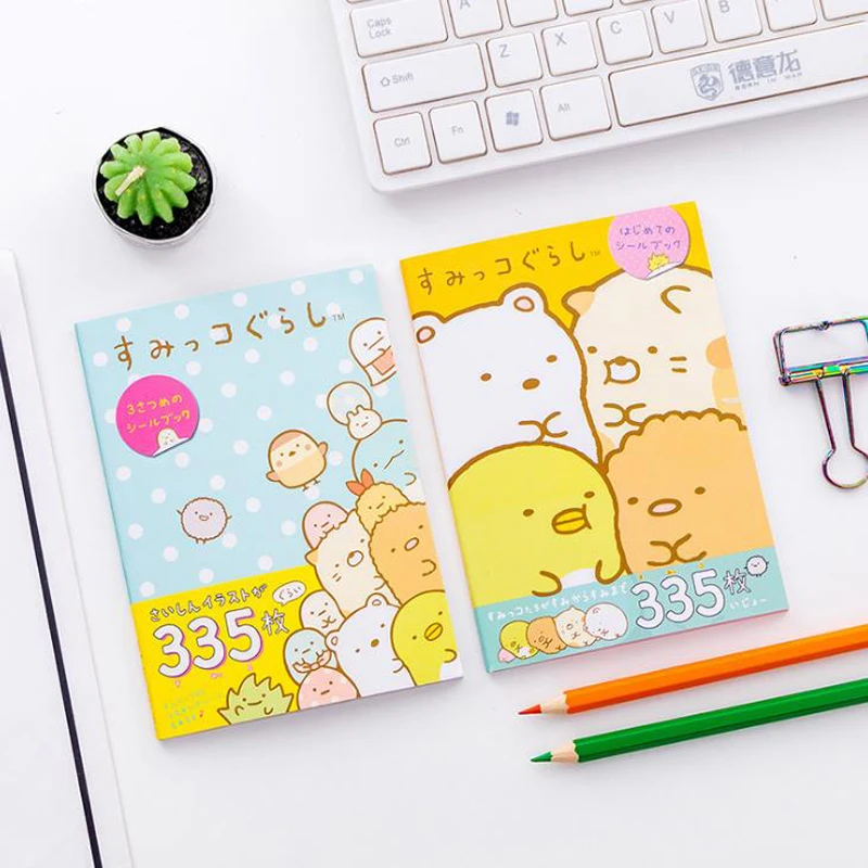 335 шт./упак. милые японские Стиль Sumikko Gurashi Книжная Полка Декоративные наклейки из бумаги васи Скрапбукинг Стикеры ярлык дневник канцелярские принадлежности